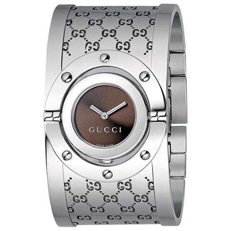 gucci watch vintage silver|gucci silver bracelet watch.